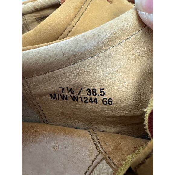 Born Womens Pine Brown Leather Handcrafted Plain Toe Casual Shoes US 7.5 M/W W12 - Picture 7 of 8